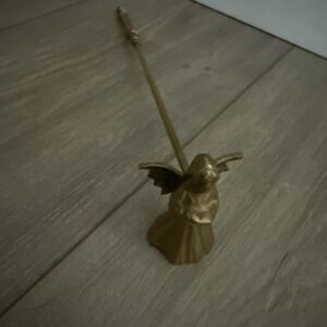 Vintage Brass Angel Candle Snuffer 10" Ball End Handle‎ Christmas Holiday